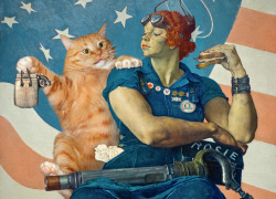 Norman Rockwell, Rosie the Riveter and Cats